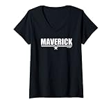 Damen Top Gun Maverick Logo T-Shirt mit V-Ausschnitt