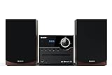 SHARP XLB517DBR Mirco-Soundsystem 45W (Digitalradio mit DAB, DAB+ und UKW/FM-Radio, Bluetooth, USB, CD, MP3), braun