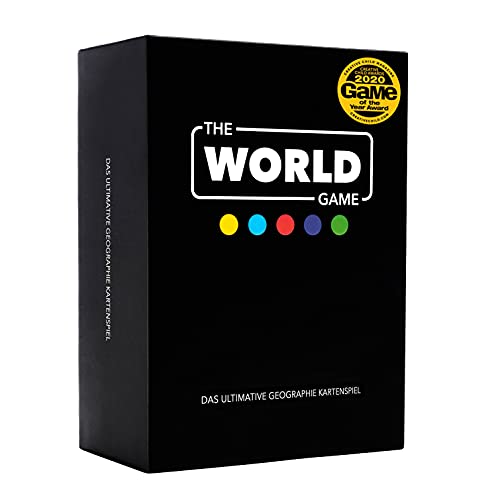 The World Game – Geografie Kartenspiel – Lernspiel für Kinder, Familie und Erwachsene - Welt Brettspiele für 2 - 6 Personen - Deutsche Version