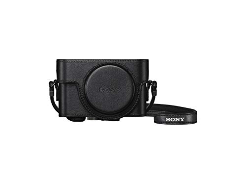 Sony LCJ-RXK Schutzhülle für Kameras der RX100-Serie (Lederoptik, Staub- und Kratzschutz, Kameratasche passend für RX100, RX100M2, RX100M3, RX100M4, RX100M5, RX100M6, RX100M7) schwarz