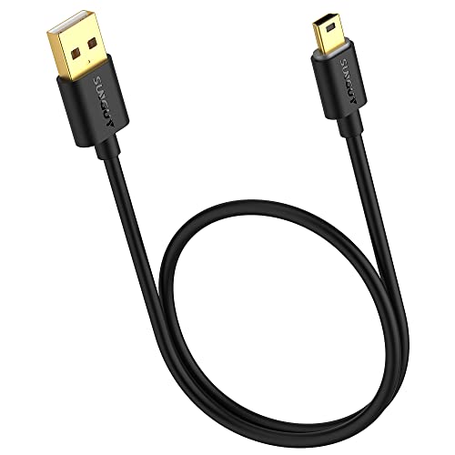SUNGUY Mini USB Kabel 0.5m, USB A auf USB Mini B 2.0 Ladekabel Kompatibel mit Hero 4, 3+, PS3 Controller, Digital Camera,Dash Cam, MP3 Player, GPS Receiver, Garmin Nuvi GPS etc.