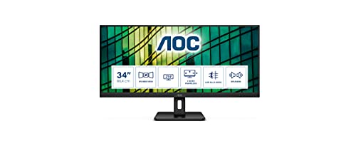 AOC Q34E2A - 34 Zoll QHD Monitor, Adaptive Sync (2560x1080, 75 Hz, HDMI, DisplayPort) schwarz