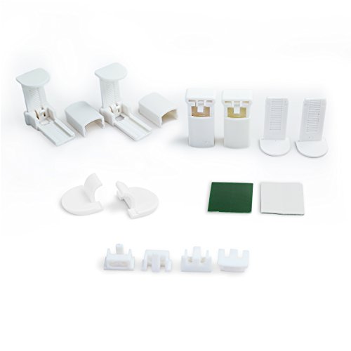 OUBO Montage Set für Klemmfix Plissee inkl. 4 Stück Klemmträgern Weiß