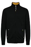 !Solid Karim Herren Sweatjacke Cardigan Jacke mit Stehkragen aus 100% Baumwolle, Größe:XL, Farbe:Black (194007)
