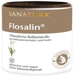 Sanatura Flosalin – 250 g – Flohsamenschalen und Inulin als Ballaststoffpulver – hoher Ballaststoffgehalt – vegan und glutenfrei