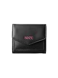 NYZE Damen Wallet - Portemonnaie/Geldbörse 100% Vegan Schwarz/Pink