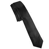 Krawatte Schwarz Rot Einfarbig 3,15 Zoll (8 cm) Schwarze Tie zum Selberbinden Geeignet für Geschäftliche Hochzeiten Abschlussbälle Formelle Anlässe Krawatten für Herren (Schwarz)