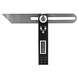 Digitaler T-Winkelmesser Universalwerkzeug T-Schräglehre Winkelmesser Digitaler Goniometer mit LCD-Volldisplay und Edelstahlklinge Active Angel Lineal Hohe Auflösung Genaue Messungen(0-360°)