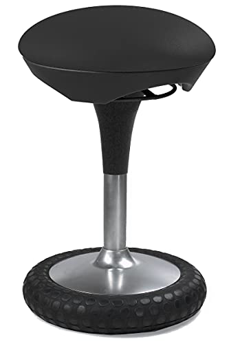 Topstar Bürohocker Sitness 20 Softex Bezug Bürostuhl, Farbe:Schwarz