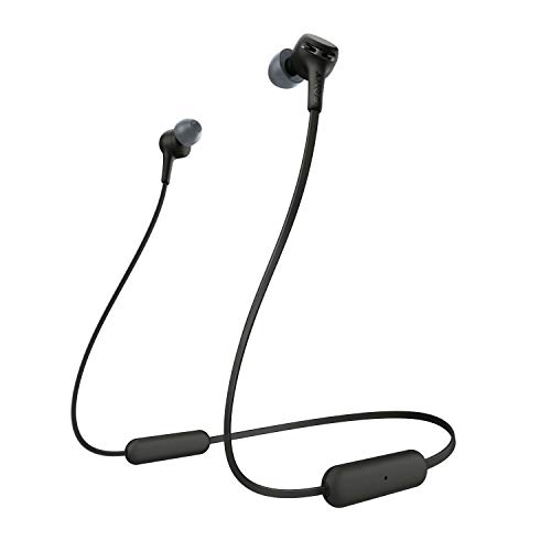 Sony WI-XB400B kabellose In-Ohr Kopfhörer (eingebauter Sprachassistent, Neckband Design, Bluetooth 5.0, NFC, Headset mit Mikrofon für Telefon & PC/Laptop) schwarz