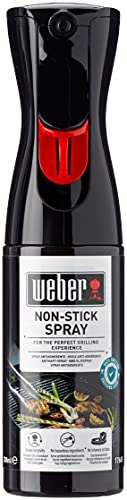 Weber 17685 Antihaft Spray , Grillrost-Pflege, Non-Stick Spray, 200 ml, Schwarz, 25.0 x 6.0 x 9.0 cm