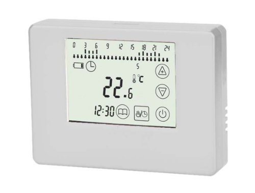 SM-PC®, Thermostat Touchscreen ivory, Aufputz, potentialfreier Ausgang, Batteriebetrieben,für Fußbodenheizungen mit 2-Draht Verkabelung geeignet #769