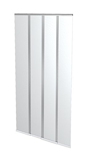 Windhager Insektenschutz Lamellenvorhang Türvorhang, mit vormontierten Beschwerungsleisten, individuell kürzbar, mit Klett- und Abdeckband, 100 x 220 cm, weiß, 04316