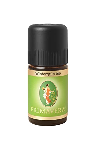 PRIMAVERA Ätherisches Öl Wintergrün bio 5 ml - Aromaöl, Duftöl, Aromatherapie - anregend, wärmend - vegan - Naturkosmetik, ätherische Öle
