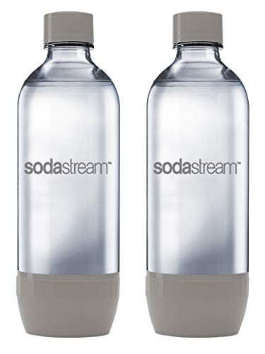 SodaStream Sprudlerflaschen aus Kunststoff, 1 Liter, grau (2 Stück) grau