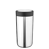 Stelton to-Go Click - Thermobecher, doppelwandige Isolierflasche - Rostfreier, auslaufsicherer Kaffeebecher/Teebecher mit Smart-Click-Deckel - Heiße & kalte Getränke - 0,4 Liter, Steel
