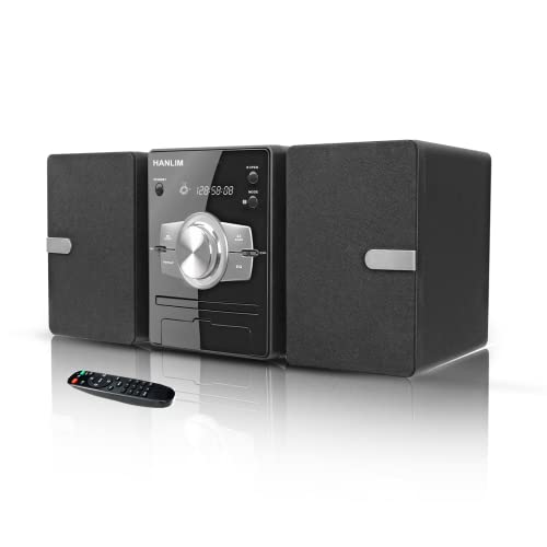 CD-Stereoanlage Mini-Komponente 30W RMS CD-Player UKW/Bluetooth-kompatibel/USB/AUX/Fernbedienung/Kopfhörerbuchse Kompatibel mit hochauflösender Klangquelle
