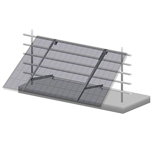 Zelsius Universal Solarmodul Balkon Halterung Set mit verstellbarem Winkel | Aluminium Balkon Montageset für ein Panel | Balkonkraftwerk Halterung für Balkon | Solaranlage Balkon, Balkon Kraftwerk