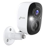 CPVAN Überwachungskamera Aussen Akku, 1080P WLAN IP Kamera Überwachung, PIR Bewegungsmelder, IP65 Wasserdicht, Farbe Nachtsicht/Zwei-Wege-Audio, Cloud/SD Storage.