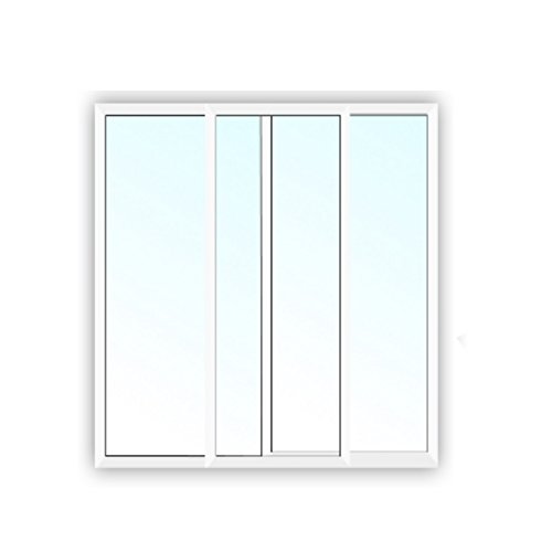 Aluminium Schiebefenster - 2-Fach Verglasung Klarglas - 4/10/4 - weiß - BxH: 1500x1100 mm - Bautiefe: 45,5 mm