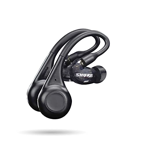 Shure AONIC 215 TW2 True Wireless Sound Isolating Ohrhörer mit Bluetooth 5, Premium Audio mit erweitertem Bass, sicherer Überohr-Sitz, 32 Stunden Akkulaufzeit, Touchsteuerung - (Gen 2) - Schwarz