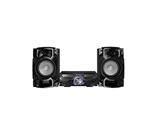 Panasonic SC-AKX320 Hochleistungs-Soundanlage für Zuhause (450 W, 16 cm Tieftöner, 6 cm Hochtöner, Bluetooth, USB-Dual, CD, AUX, DJ-Jukebox, DJ-Funktion, HiFi, klarer Sound) schwarz