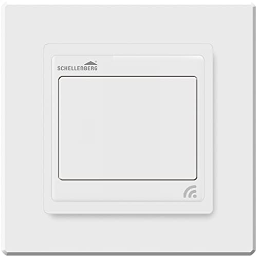 Schellenberg 21002 Funk-Lichtschalter Smart Home, Weiß, für Unterputz Montage, Lichtsteuerung per App, Fernbedienung und Zeitschaltuhr