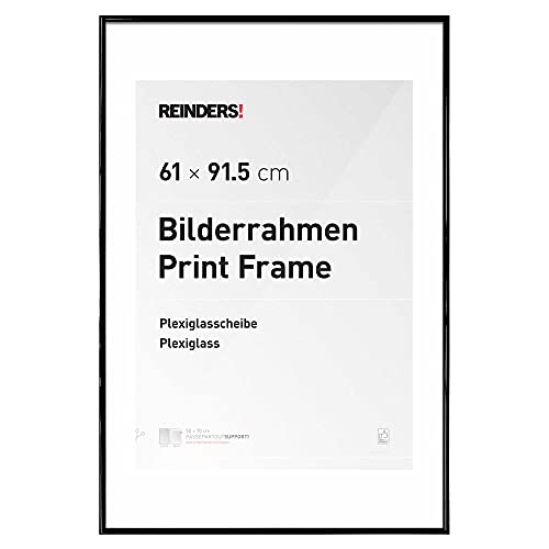 Bilderrahmen Bilderrahmen Poster Schwarz Kunststoff maxi 61x91,5cm - Bilderrahmen Kunststoff 62 x 93 cm Schwarz Wohnzimmer Kunst