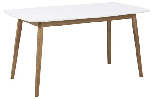 AC Design Furniture Esstisch Pernille, B: 150 x T:80 x H: 75,5 cm, MDF, Weiss