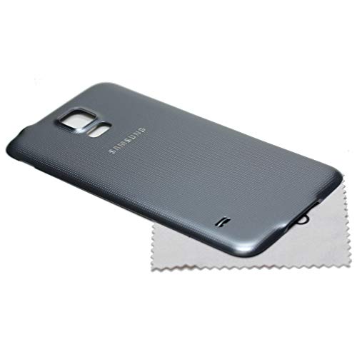 Akkudeckel für Samsung Original für Samsung Galaxy S5 Neo G903F Silber Back Cover Rückwand mit mungoo Displayputztuch