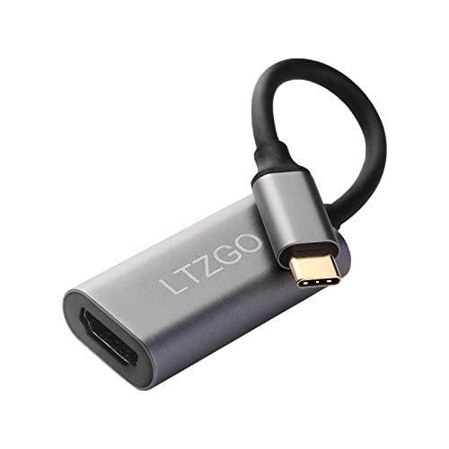USB C 3.1 auf HDMI Adapter 4K, Typ C Thunderbolt 3 zu HDMI Buchse für MacBook,Chromebook,Surface Pro,Laptop,Dell,XPS,Samsung,Huawei und mehr Handy zu TV/Fernseher/Projektor/Monitor