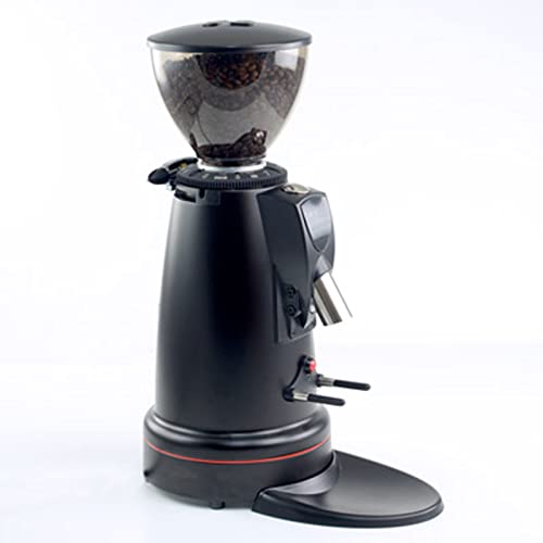 Macap Kaffeemühle M6D Schwarz, Espressomühle elektrisch mit Scheibenmahlwerk, Espresso Mühle mit stufenloser Mahlgradeinstellung, Grind On Demand Mahlwerk, 3 Speicherplätze, LED Touch Display