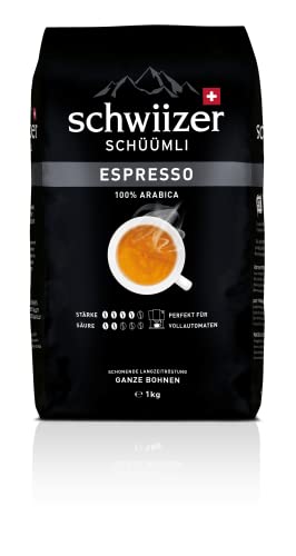 Schwiizer Schüümli Espresso Ganze Kaffeebohnen 4kg - Intensität 4/5 - UTZ-zertifiziert