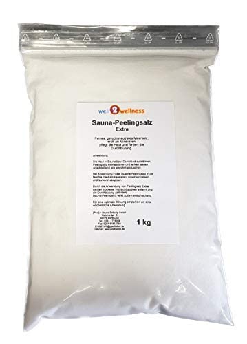 Sauna Peelingsalz Extra Saunasalz fein 1,0 kg - 100% naturrein im Zipper Beutel