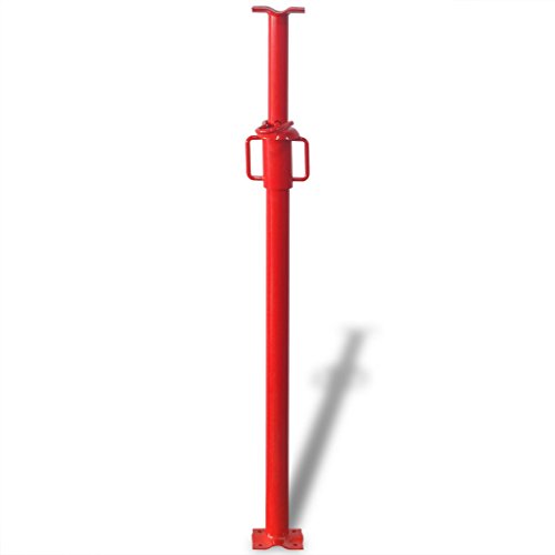 Festnight Stahl Bausprieß Stahlstütze Verstellbare Höhe 130-180 cm Belastbar bis 300 kg Rot