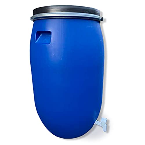 Regentonne Weithalsfass 120l Regenfass Weithalstonne Kunststoffbehälter Trinkwasser Lebensmittelbehälter blau