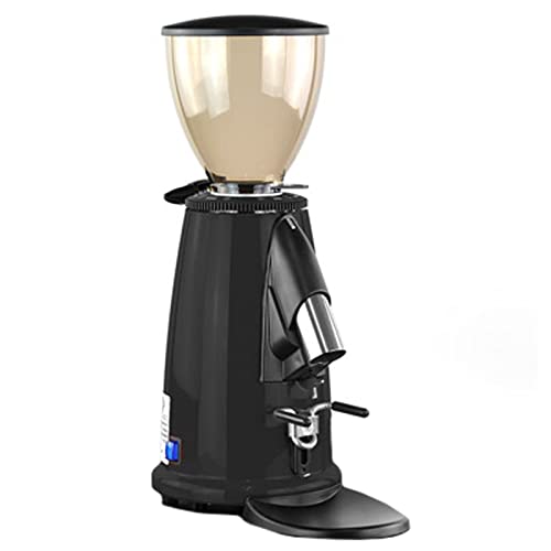 Macap Kaffeemühle M2M Schwarz, Espressomühle mit 50mm Scheibenmahlwerk, manuelle Espresso Mühle mit stufenloser Mahlgradeinstellung, Direktmahler mit höhenverstellbarer Siebträgerauflage