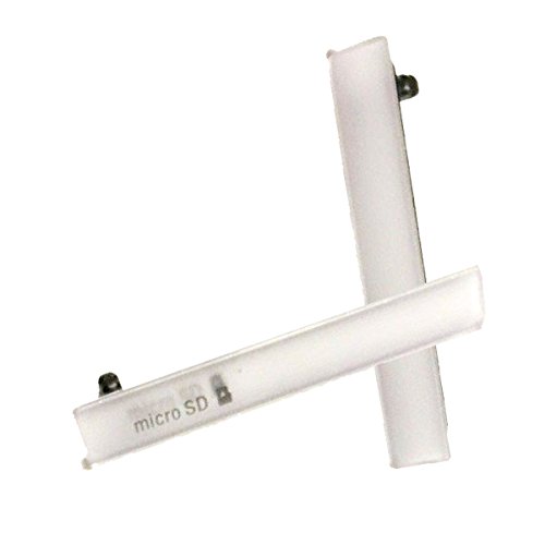 BisLinks® Weiß Dust Caps Micro SD USB SIM Cover Für Sony Xperia Z3 Compact D5803 D5833
