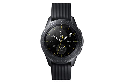 Samsung Galaxy Watch, Runde Bluetooth Smartwatch Für Android, drehbare Lünette, Fitness-tracker, 42mm, ausdauernder Akku, Schwarz (Deutche Version)