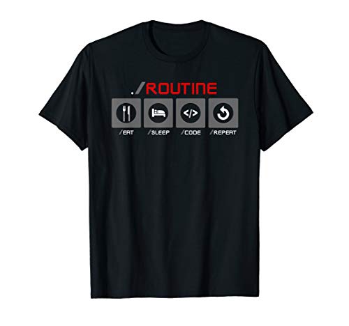Coding Routine - Informatiker Alltag, Programmierer, Coder T-Shirt