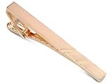 TEROON Krawattenklammern 'Stripes' - verschiedene Ausführungen Silber Rosé Gold Schwarz, Krawattenklammer-Modell:Roségold matt