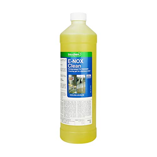 bio-chem E-NOX Clean Edelstahlreiniger Gel 1000 ml Entfernt Kalk Rost von Edelstahl
