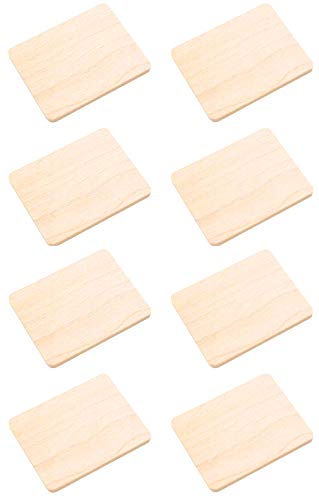 iapyx Raclette Zubehör Spachtel Schaber und Untersetzer Brettchen aus Holz für Raclette Pfännchen (8, Raclettebrettchen)