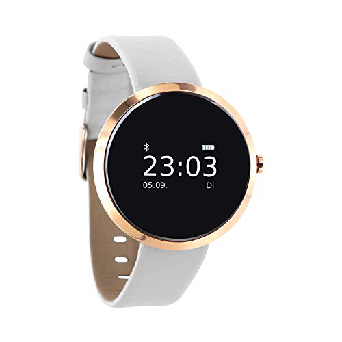 X-WATCH 54008 SIONA XW FIT Damen Smartwatch, Activity Tracker für Android und Apple iOS Pure Polar weiß