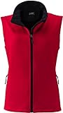 James & Nicholson Damen Ladies' Promo Softshell Vest Outdoor Weste, Rot (Red/Black), 38 (Herstellergröße: L)