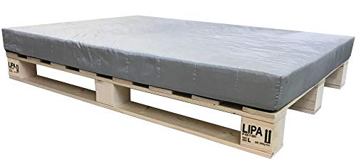 LIPA Palettenbett Bett Holz Massivholzbett 90 100 120 140 160 180 200 x 200cm, Palettenmöbel hergestellt in BRD (120x200)