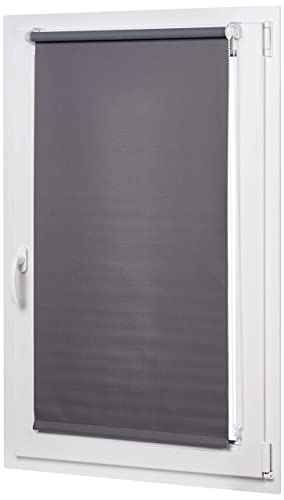 Amazon Basics - Verdunkelungsrollo mit farbiger Beschichtung, 86 x 150 cm, Dunkelgrau