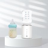 Eulenke Flaschenwärmer Baby unterwegs, Baby Flaschenwärmer aufladbar über USB, Fläschchenwärmer mit 6 Adapter Können Schnelles Aufwärmen, Flaschenwärmer für Unterwegs und zu Hause