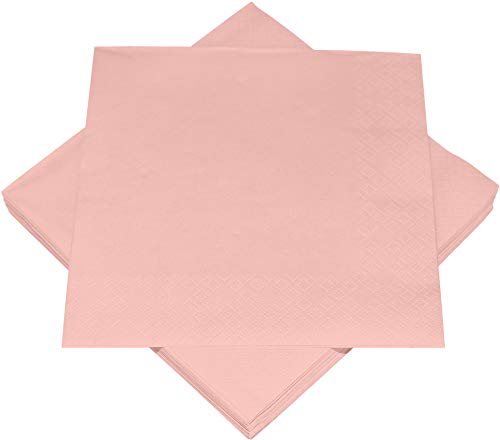 HEKU 30241-04: 100 einfarbige Servietten, 3-lagig, 33x33cm, rosa