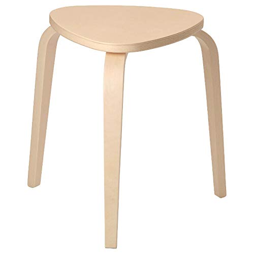 Ikea KYRRE-FROSTA Stapelhocker Holz-Hocker aus massivem Birkensperrholz-Sitzdurchmesser 35 cm-Sitzhöhe 45 cm-bis 100kg, Brown, 45 x 46 x 46 cm